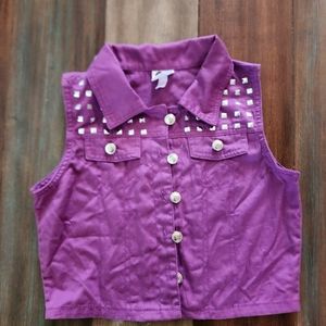 Studded vest girls L EUC